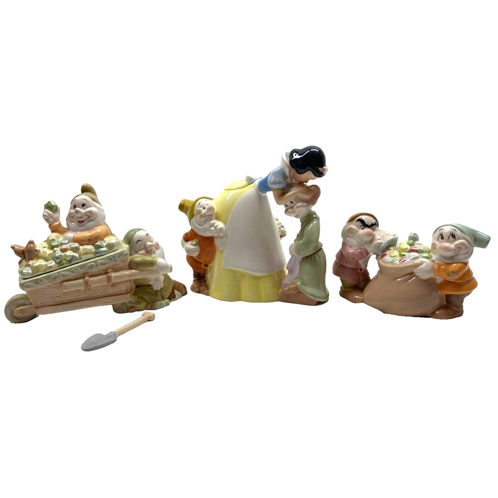 Disney Snow White and the Seven Dwarfs Tea Pot, Sugar, and Creamer Set